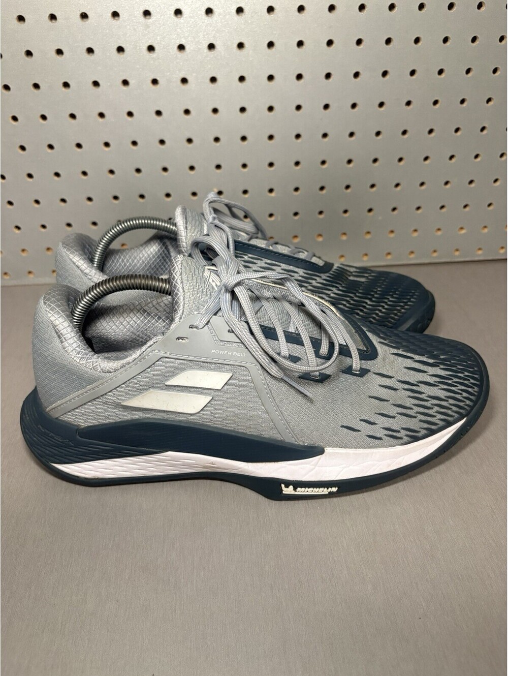 BABOLAT Propulse Fury 3 All Court Tennis Shoes Mens Sz 10 Gray Blue Grey Pickle